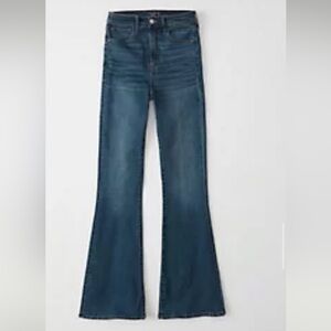 A&F Womens Ultra High Rise Flare Jeans